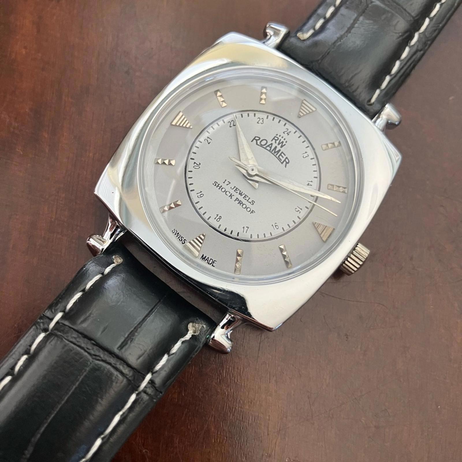 Rare Roamer Popular Silver Dial Watch Leather Strap 36mm Rare Roamer Popular Silver Dial Watch Leather Strap 36mm